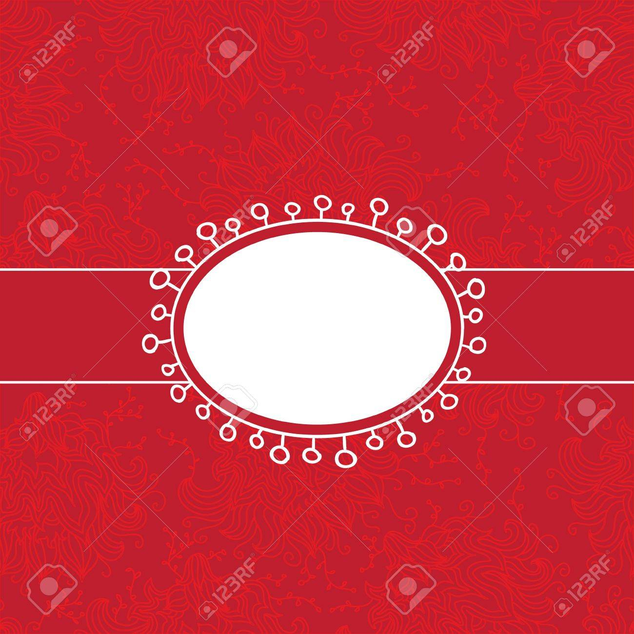 Vector Red Vintage Invitation Template for proportions 1300 X 1300