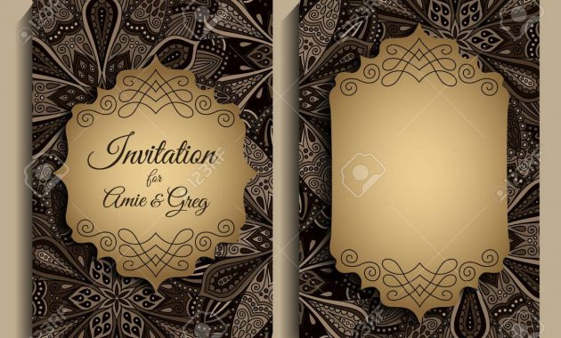 Vector Vintage Flower Invitation Elegant Invitation Template with regard to sizing 1300 X 921