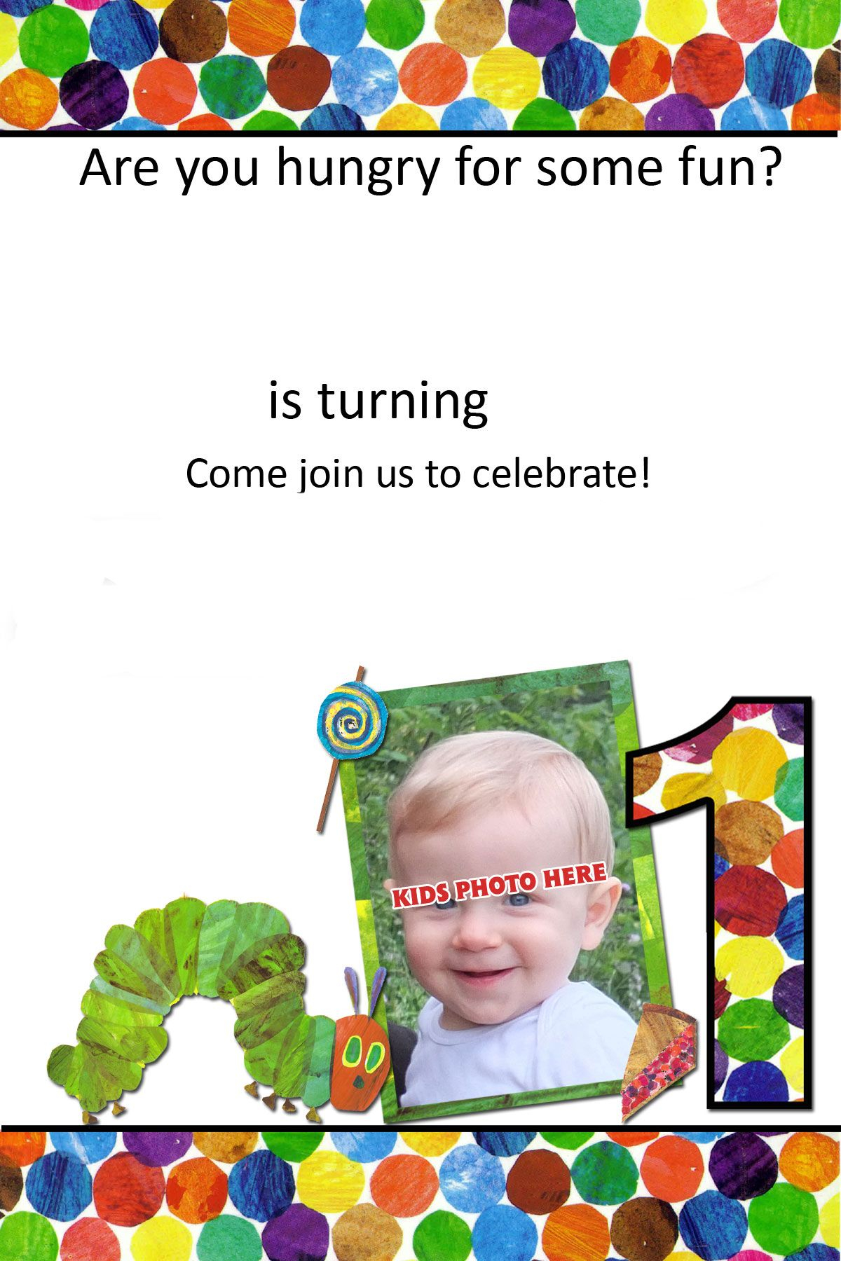 Very Hungry Caterpillar 1st Invitation Free Printable Birthday for measurements 1200 X 1800