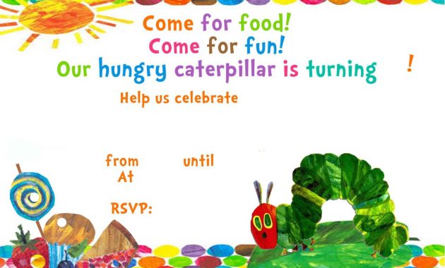 Very Hungry Caterpillar Invitation Template Free Free in sizing 1500 X 1071