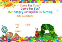 Very Hungry Caterpillar Invitation Template Free Free regarding measurements 1500 X 1071