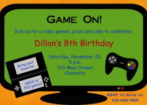 Video Game Party Invitation Template Free Google Search Party with regard to proportions 1500 X 1071