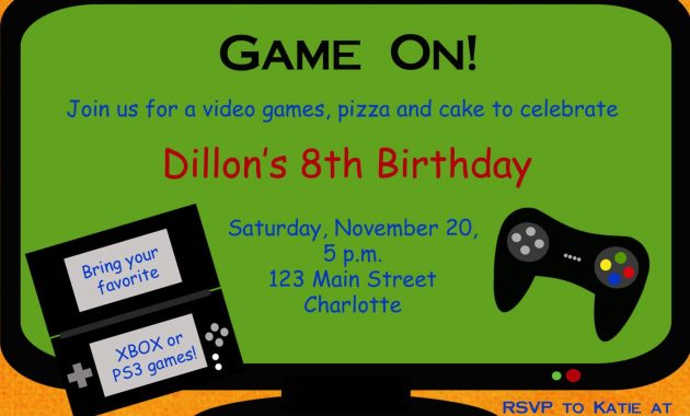 Video Game Party Invitation Template Free Google Search Party with regard to proportions 1500 X 1071