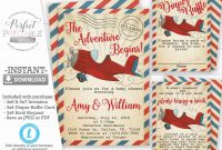 Vintage Airplane Ba Shower Invitation Set Kit Package Bundle for proportions 2175 X 1800