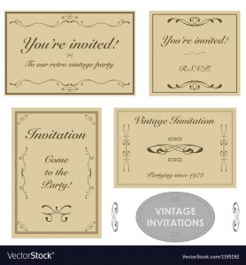 Vintage Invitation Templates intended for sizing 1000 X 1080