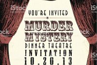 Vintage Style Vector Illustration Of A Murder Mystery Dinner Theatre throughout dimensions 825 X 1024