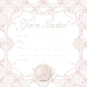 Vintage Tea Party Invitations Free Printable Tea Party Invite intended for dimensions 2100 X 2100