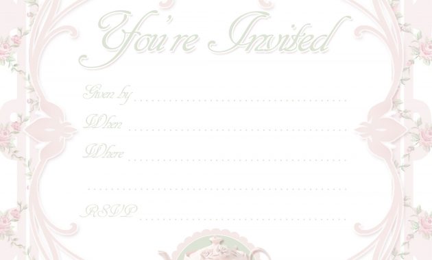 Vintage Tea Party Invitations Free Printable Tea Party Invite intended for dimensions 2100 X 2100