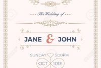 Vintage Wedding Invitation Card A5 Template With Bleed Area pertaining to sizing 928 X 1300