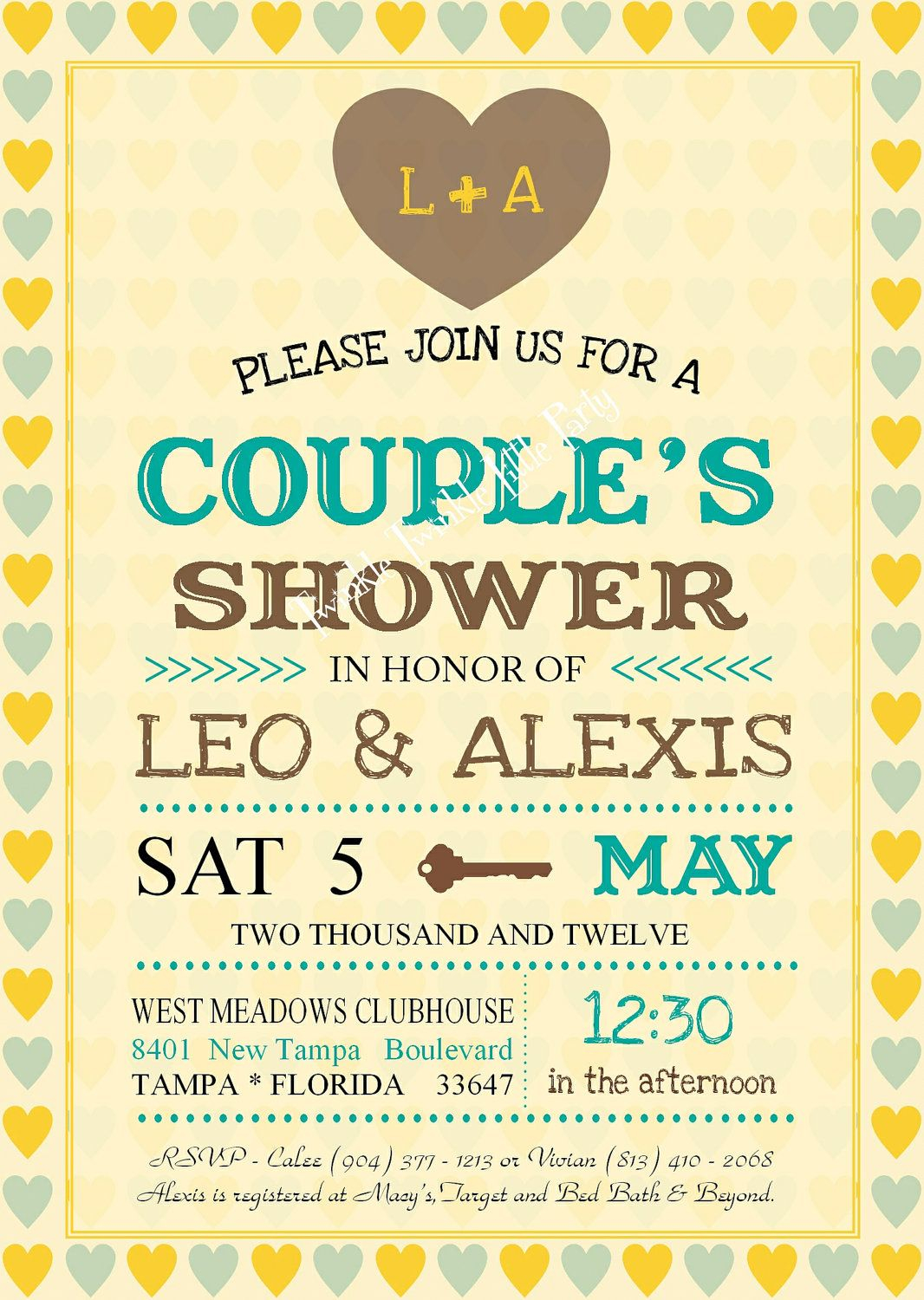 Vintage Wedding Shower Couples Shower Jack And Jill Invitation for size 1066 X 1500