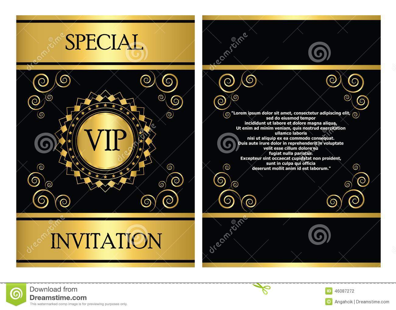 Vip Invitation Card Template Stock Vector Illustration Of Company within measurements 1300 X 1019