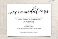 Wedding Accommodations Template Printable Accommodations Etsy with proportions 1000 X 800