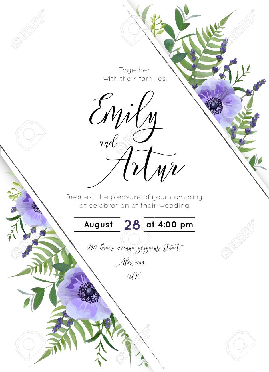 Wedding Floral Invitation Template Royalty Free Cliparts Vectors in proportions 941 X 1300