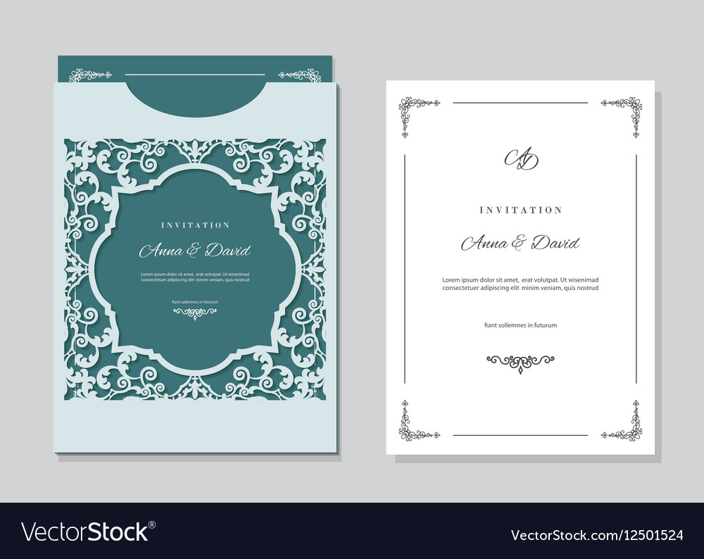 Wedding Invitation Card And Envelope Template With for size 1000 X 794