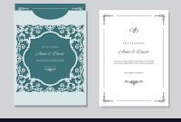 Wedding Invitation Card And Envelope Template With inside proportions 1000 X 794