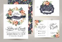 Wedding Invitation Card Suite With Daisy Flower Templates Coisitas in size 1500 X 1244