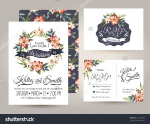 Wedding Invitation Card Suite With Daisy Flower Templates Coisitas in size 1500 X 1244