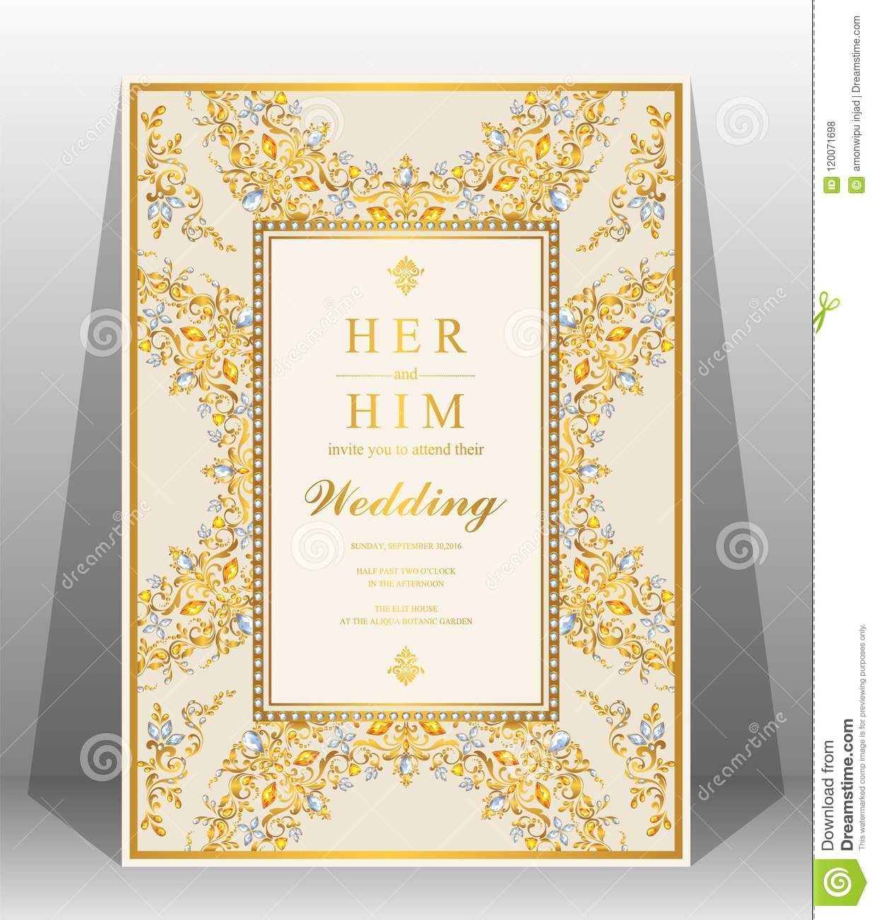 Wedding Invitation Card Templates Stock Vector Illustration Of with regard to size 1238 X 1300