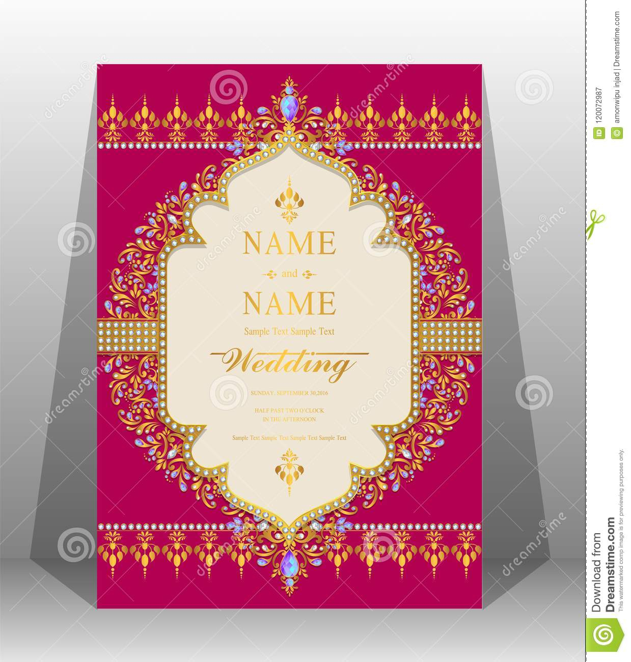 Wedding Invitation Card Templates Stock Vector Illustration Of within proportions 1239 X 1300