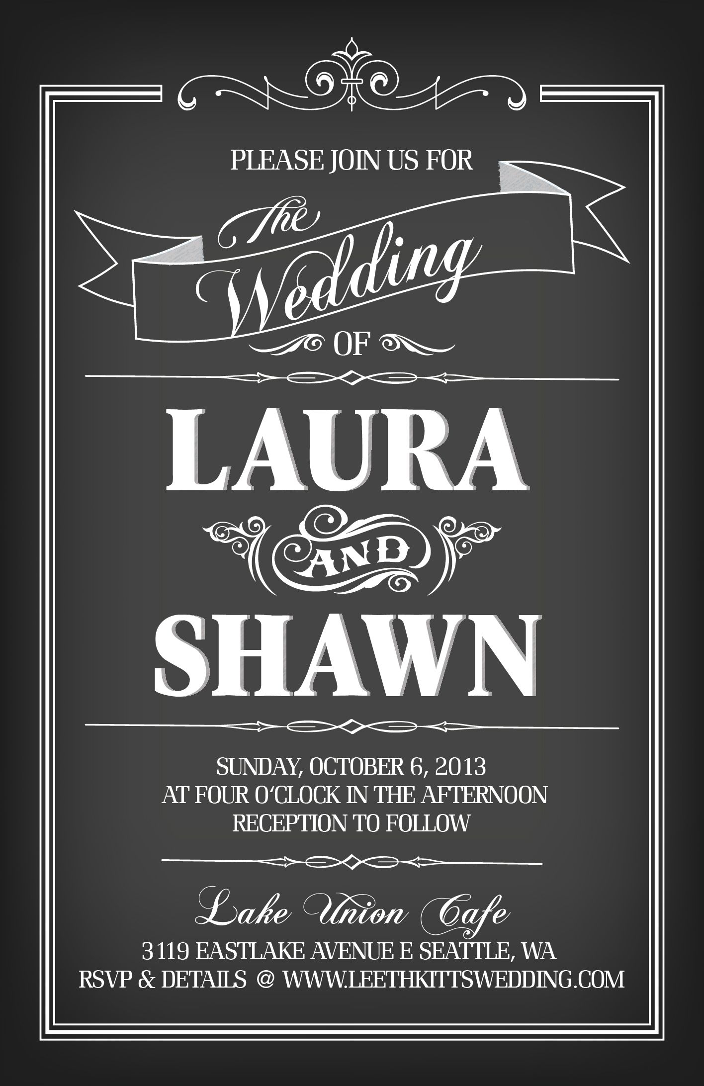 Wedding Invitation Chalkboard Style Template Ordered Through Etsy pertaining to proportions 1416 X 2184