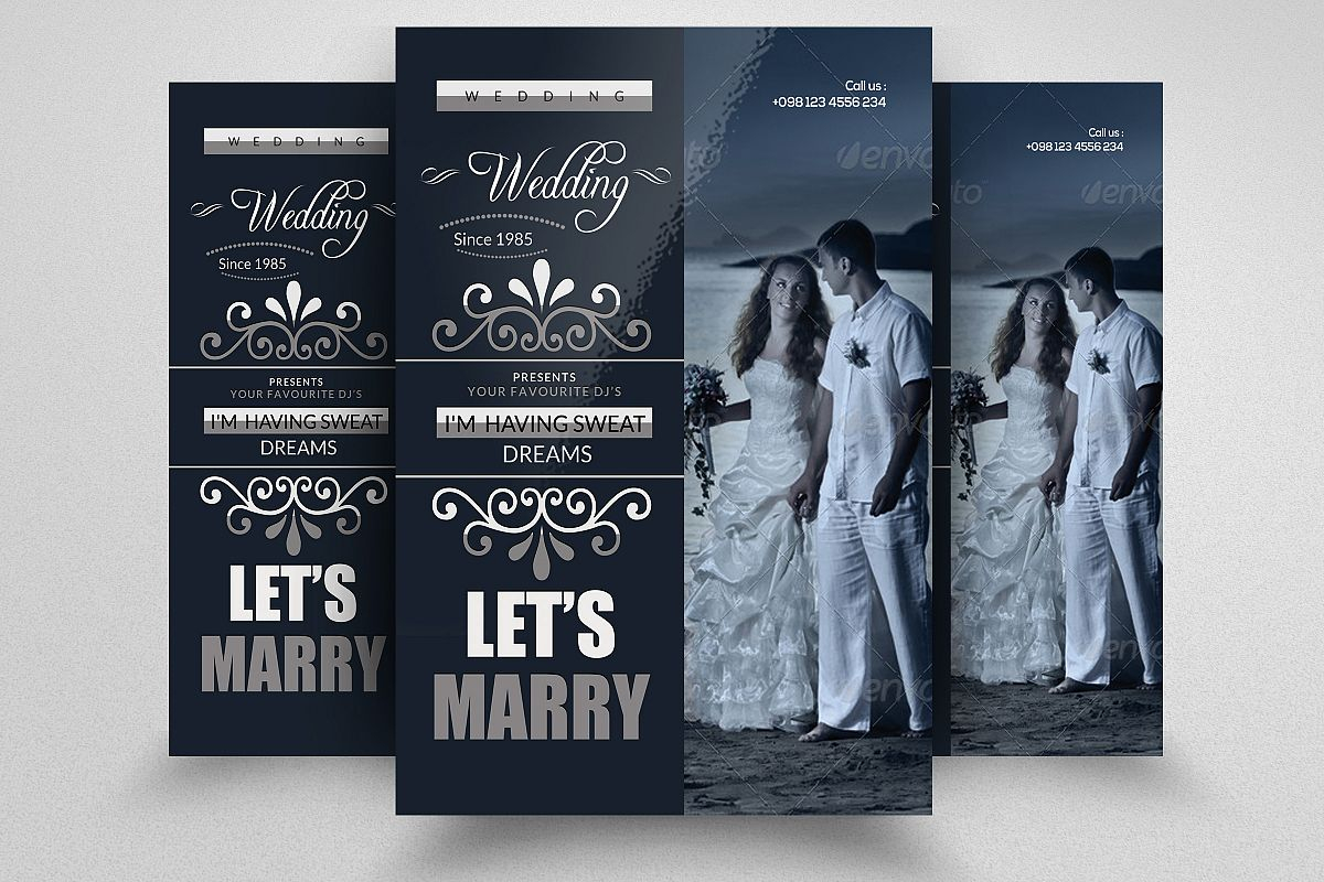Wedding Invitation Flyers Template throughout sizing 1200 X 800
