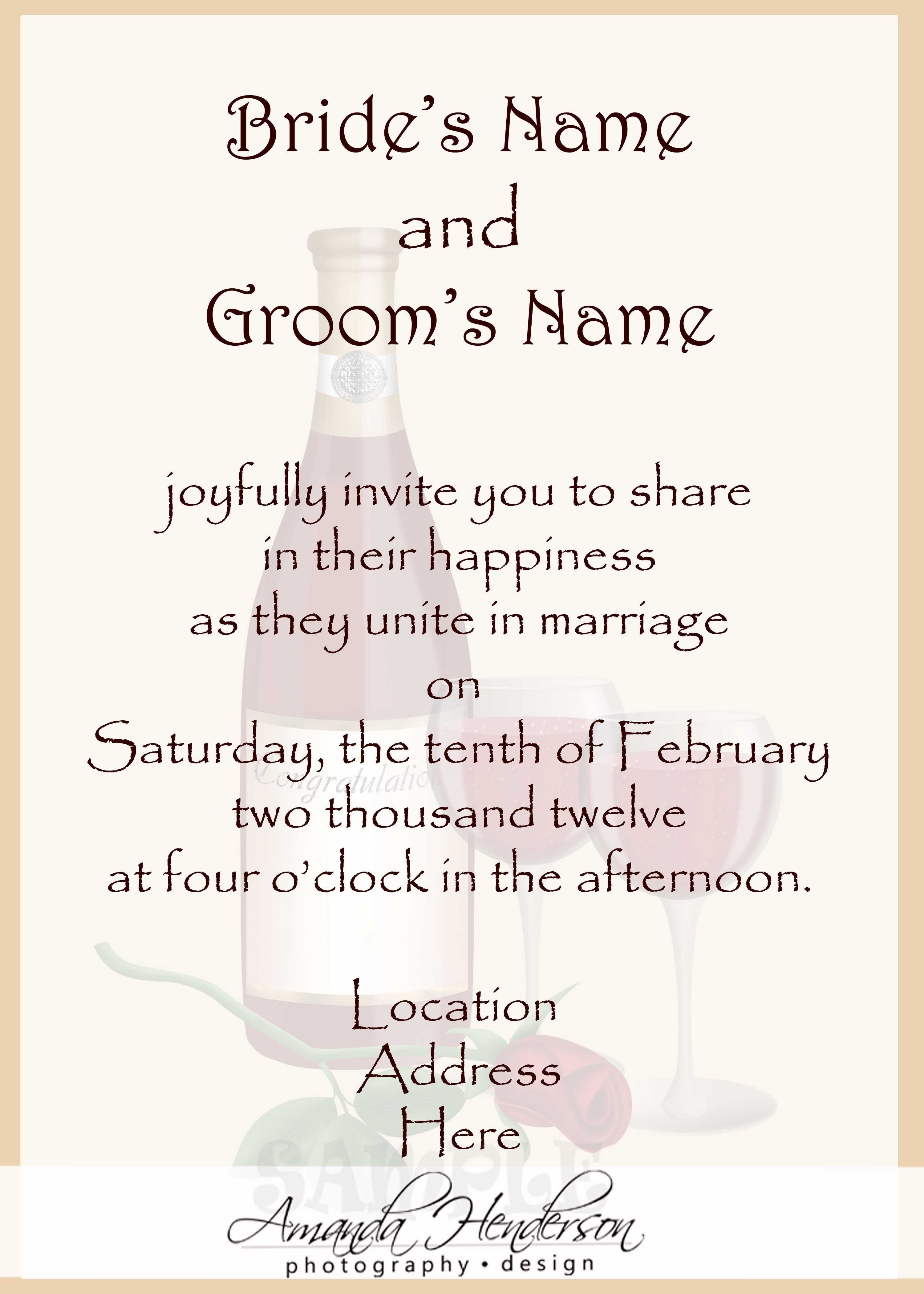 Wedding Invitation Letter English Invitation Templates Free inside size 3000 X 4200