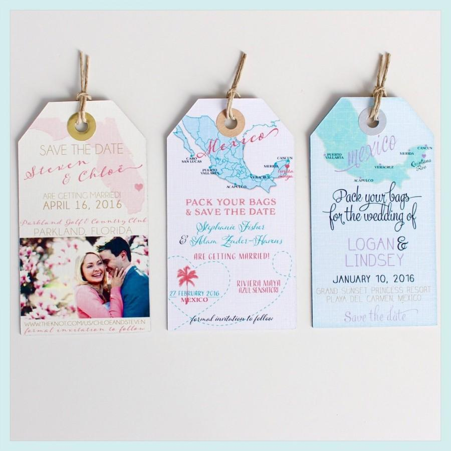 Wedding Invitation Magnet Sample Save The Date Luggage Tags Not in proportions 900 X 900