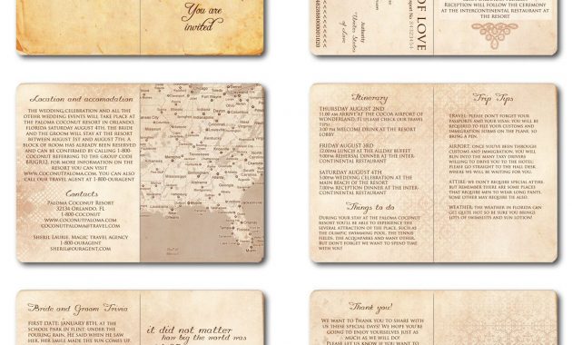 Wedding Invitation Passport Printable Template Vintage Passport 6 for sizing 1200 X 1297