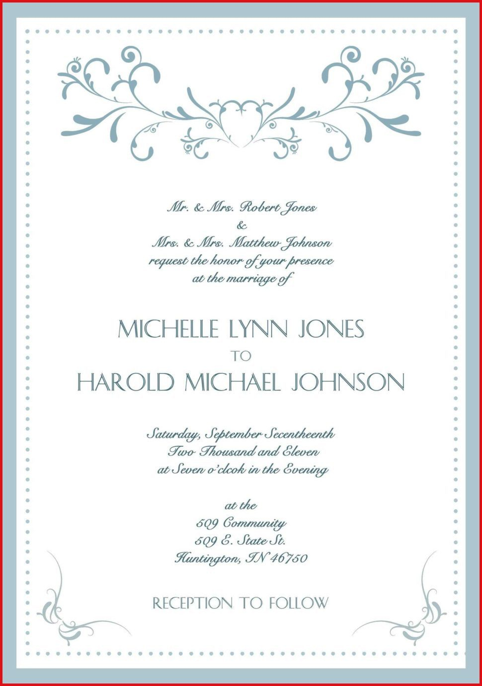 Wedding Invitation Sample Christian Invitation Templates Free within proportions 970 X 1378