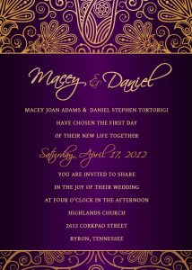 Wedding Invitation Template Free Download Psd App Design Purple within proportions 1071 X 1500