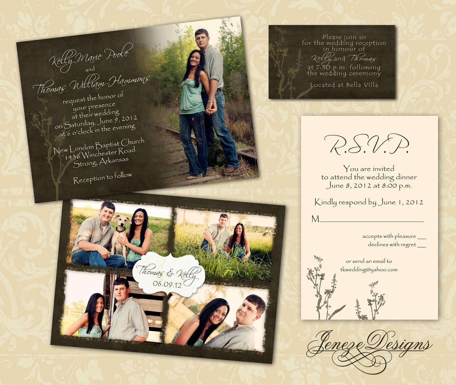 Wedding Invitation Template Photographers And Photoshop Jeneze with dimensions 1500 X 1266