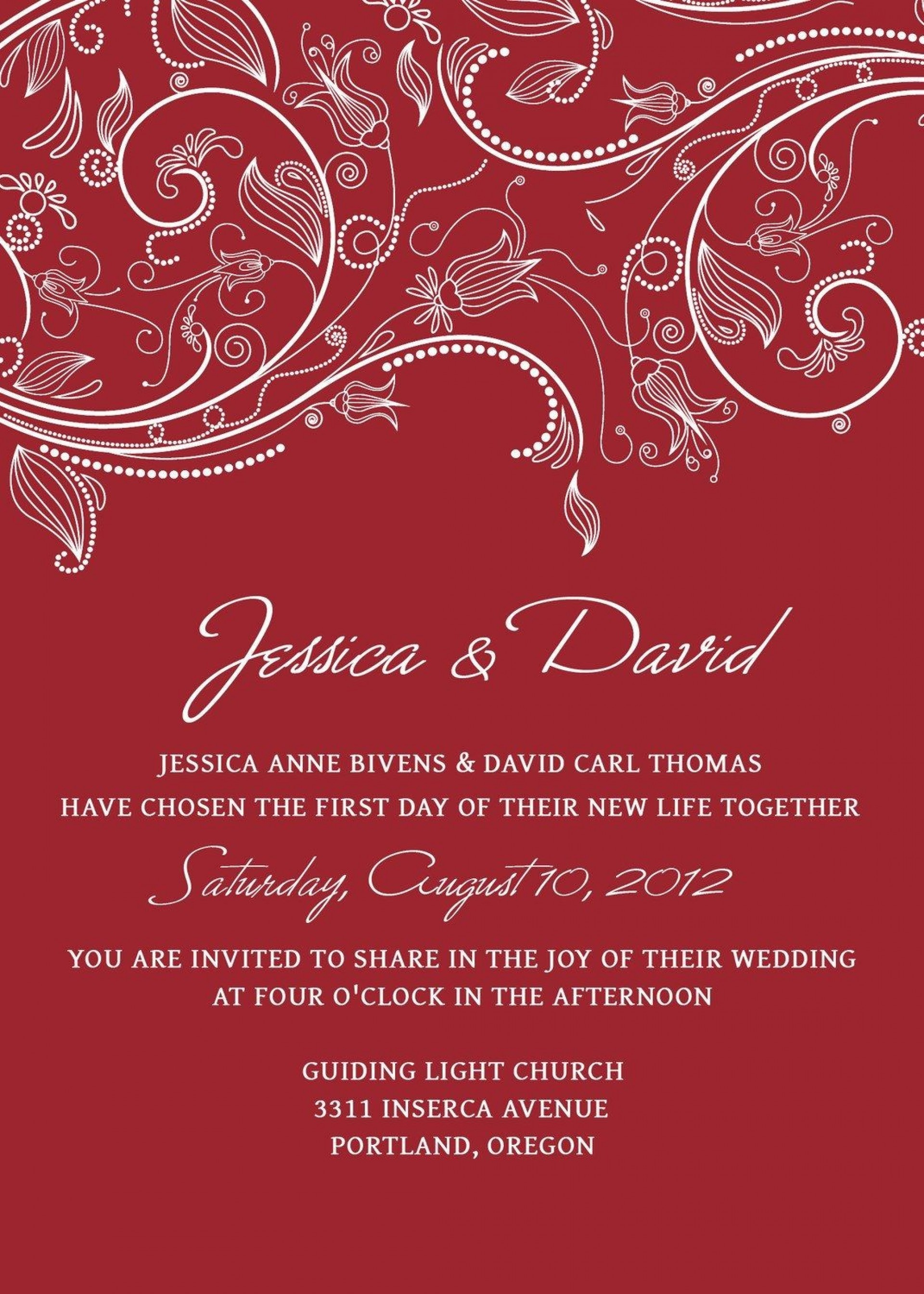 Wedding Invitation Template Red Invitation Templates Free intended for sizing 1920 X 2689