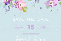 Wedding Invitation Template With Spring Dogwood Flowers Romantic regarding size 1300 X 1300