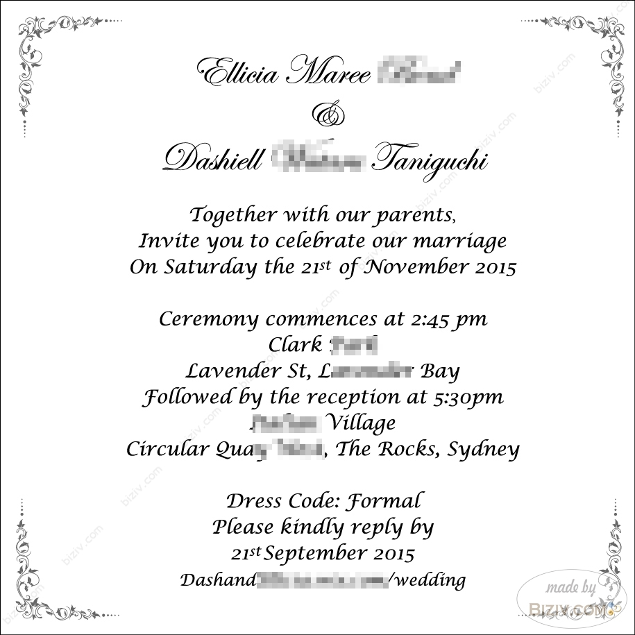 Wedding Invitation Templates Biziv Promotional Products for sizing 915 X 915