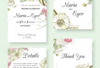 Wedding Invitation Templates With Spring Flower Designs Royalty with size 1300 X 1300