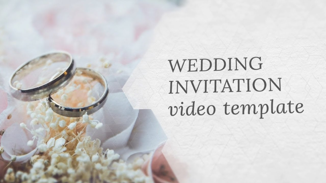 Wedding Invitation Video Template Editable Youtube intended for sizing 1280 X 720