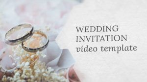 Wedding Invitation Video Template Editable Youtube throughout proportions 1280 X 720