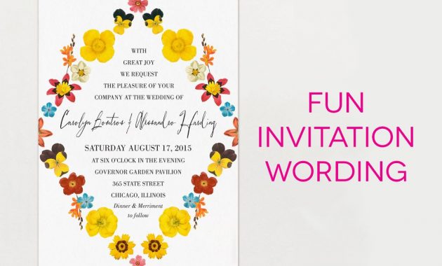 Wedding Invitation Wording Examples In Every Style Wedding Ideas intended for measurements 1106 X 851