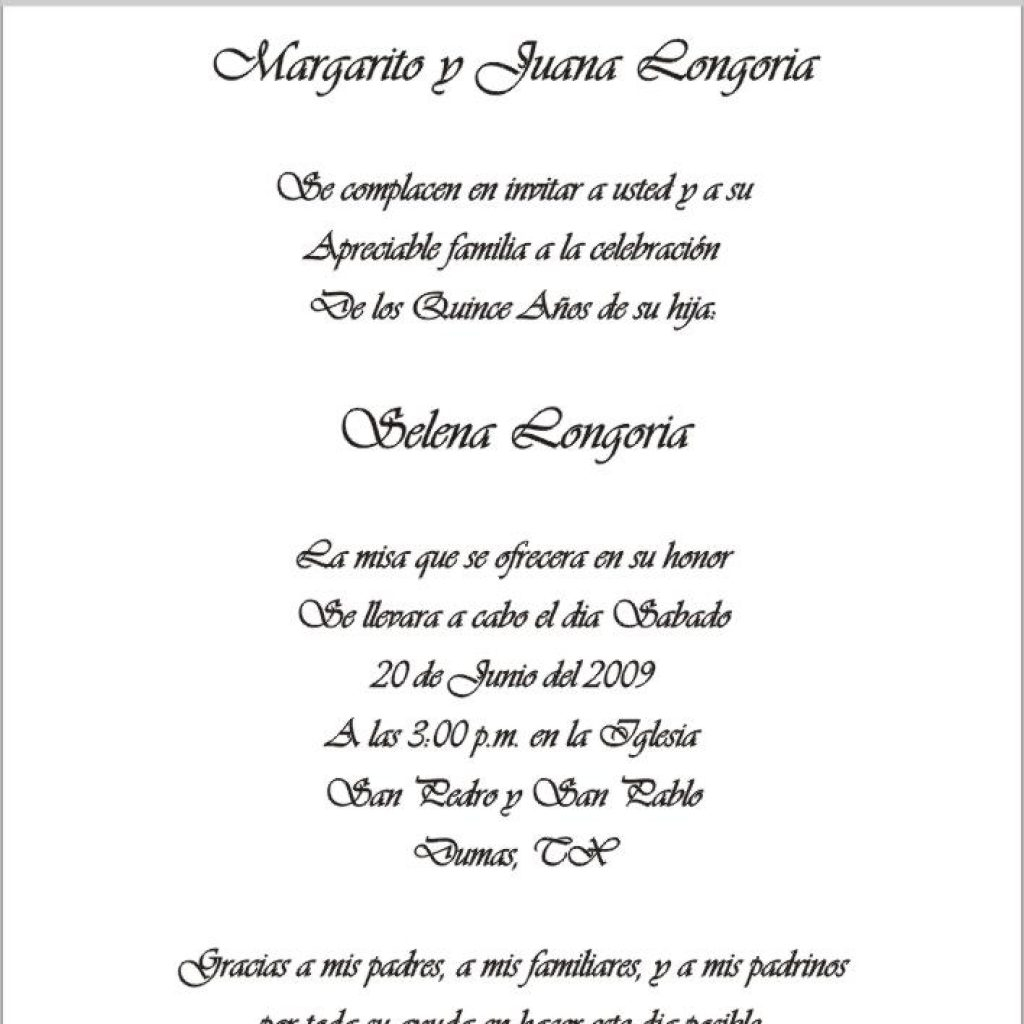 Wedding Invitations Quotes In Spanish for dimensions 1024 X 1024