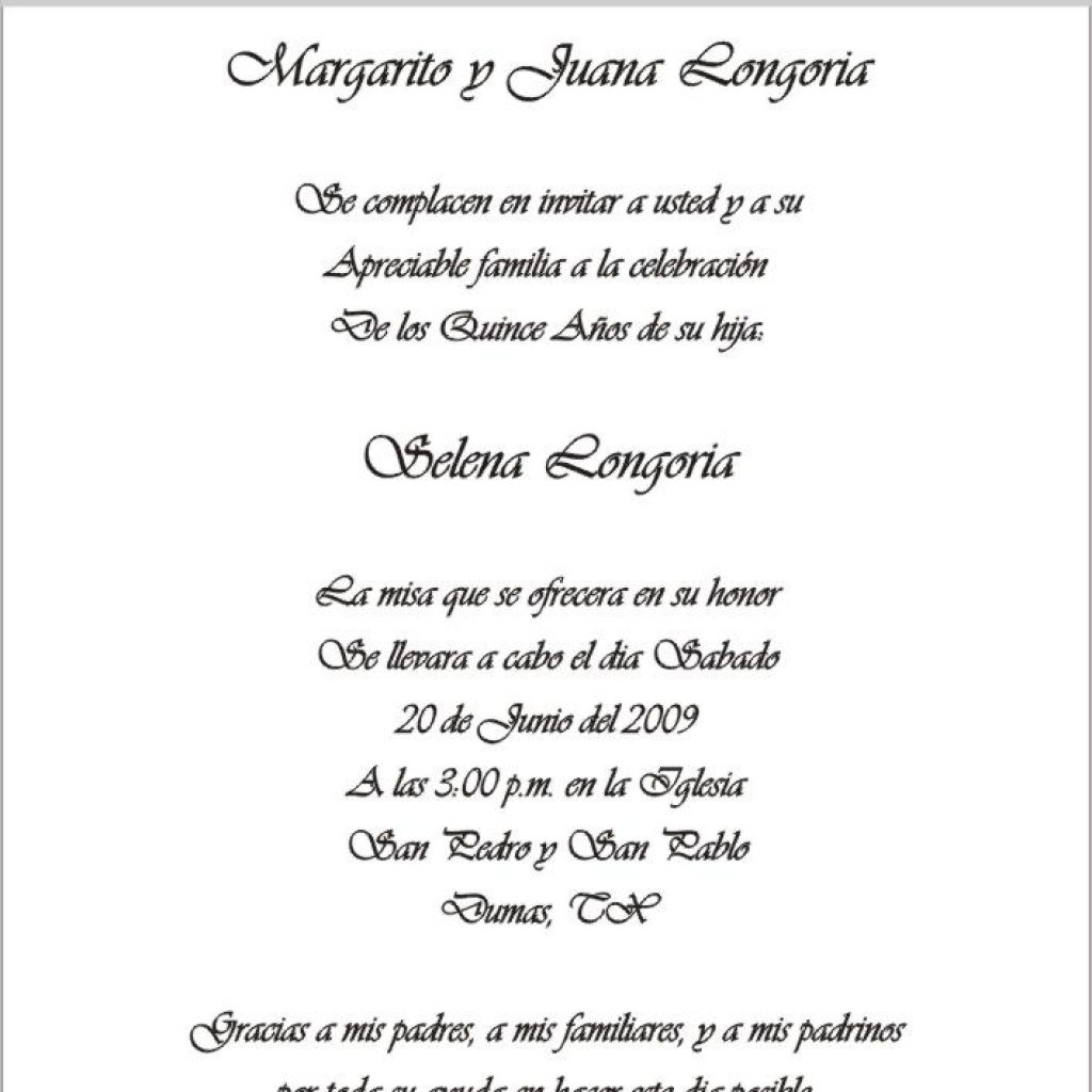 Wedding Invitations Quotes In Spanish regarding size 1024 X 1024