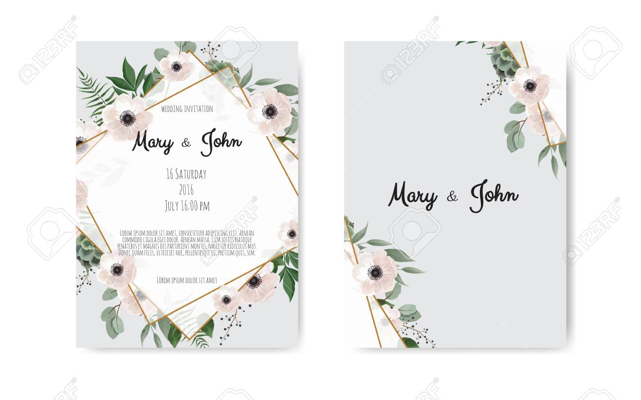 Wedding Invite Invitation Botanical Wedding Invitation Card pertaining to measurements 1300 X 811