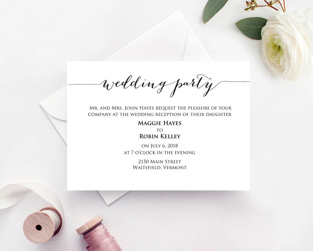Wedding Party Invitation Wedding Templates And Printables throughout size 1000 X 800