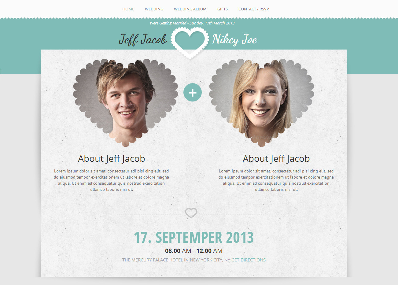 Wedding Slide Responsive Wedding Invite Template Accurathemes with regard to sizing 1302 X 932