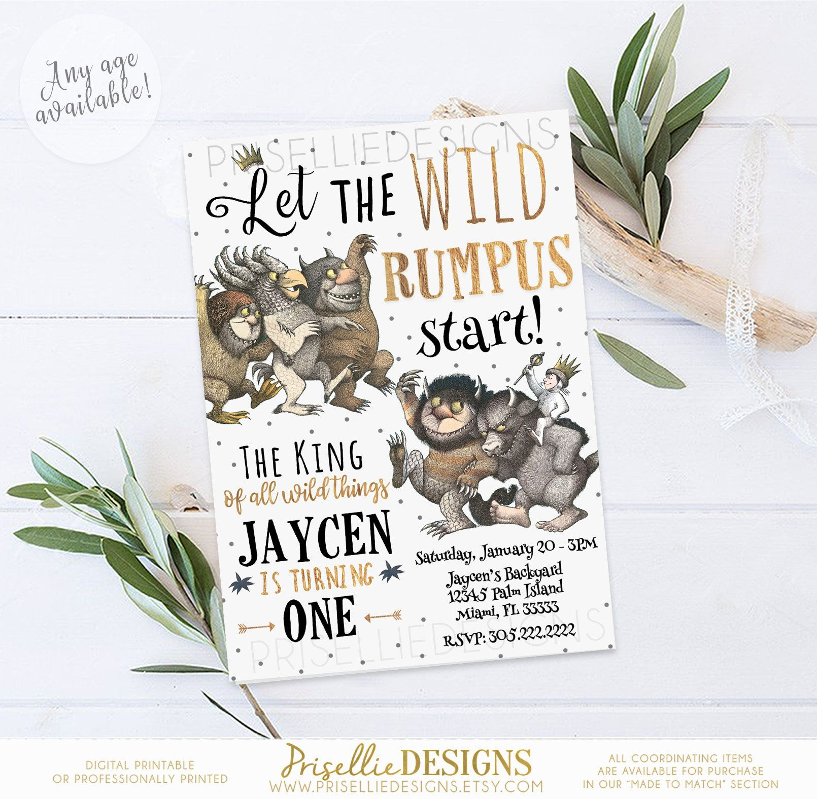 Where The Wild Things Are Birthday Invitation Where The Wild Things regarding proportions 1610 X 1576