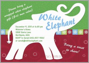 White Elephant Invitation Template Sansurabionetassociats inside proportions 1050 X 750