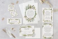 Wildflower Wedding Invitation Template Set Printable Rustic Etsy intended for size 3000 X 2097