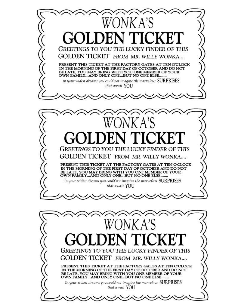 Willy Wonka Golden Ticket Invitations Charlie And The Chocolate with regard to dimensions 791 X 1024