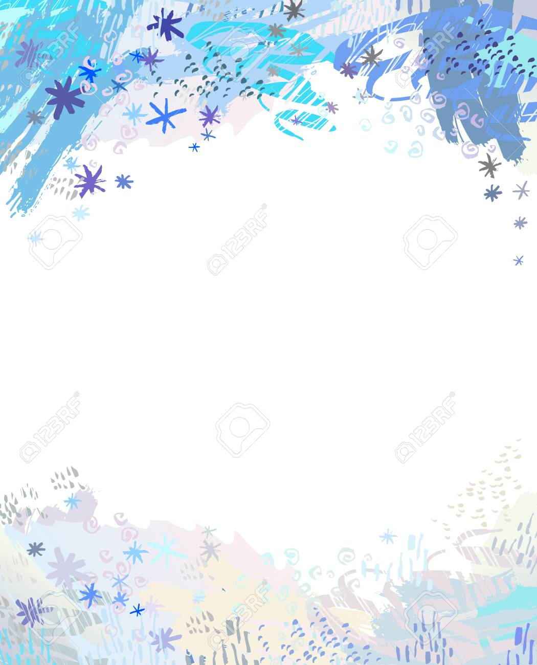 Winter Banner Background With Blue Snowflake Design Empty Place with regard to proportions 1050 X 1300