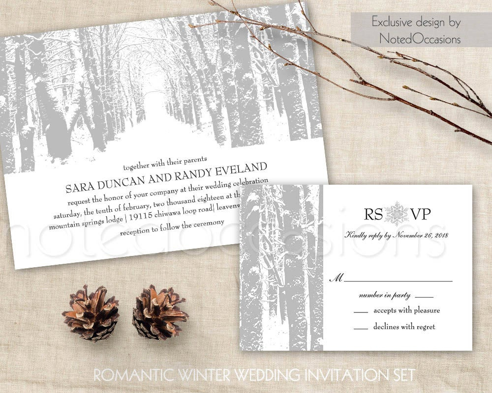 Winter Wedding Invitation Printable Christmas Wedding Etsy inside dimensions 1000 X 800