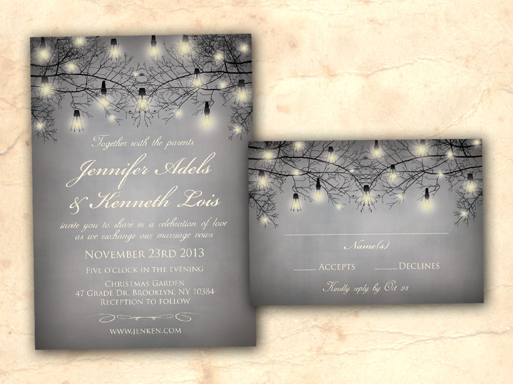 Winter Wedding Invitations Templates inside measurements 1024 X 768